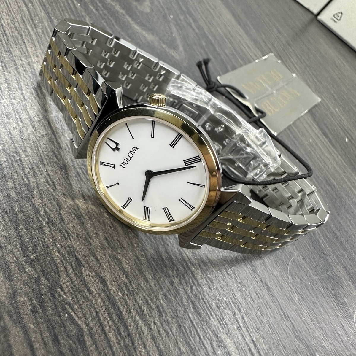 NEW✓CLOSEOUT✓Bulova Regatta Women Two-Tone Bracelet White 