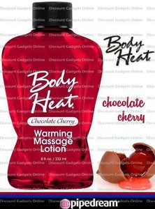 Details About Body Heat Warming Massage Lotion Oil Flavored Lube Edible 8oz Chocolate Cherry