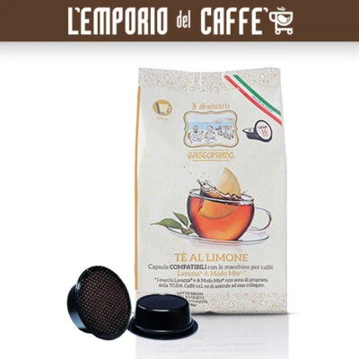 128 Capsule Gattopardo THE AL LIMONE Compatibili Lavazza A Modo Mio