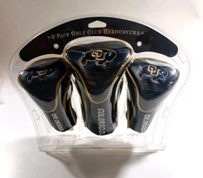 Team Golf NCAA Colorado Golden Buffaloes Contour Sock Headcovers 3-Pack Tri-Pack