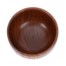 Wooden Round Bowl Natural Wood Serving Food Dish Platter Food Plate Dinnerware