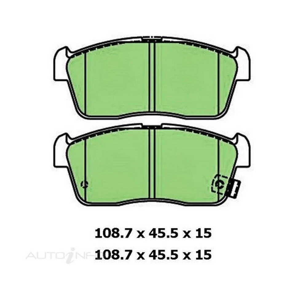 PROTEX Ultra Brake Pads - Front For SUZUKI CARRY K6A 2002-2007 #DB1674CP - image 3 of 4