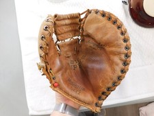 Vtg MacGregor G222 Big Dipper First Base Baseball Glove Ed Bouchee autograph RHT