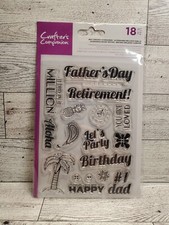 Crafters Companion Father's Day Retirement Dad Best Dressed Clear Acrylic Stamp