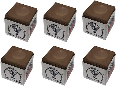 Silver Cup Billiard Chalk - 6 pack (Brown)