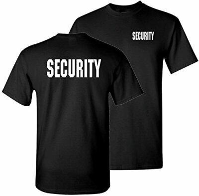 Security Small Front Big Back - Unisex Cotton T-Shirt Tee Shirt