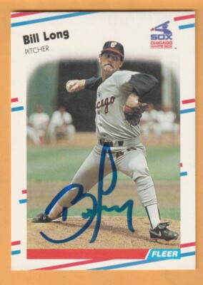 Bill Long Chicago White Sox AUTO Signed 1988 Fleer Miami Ohio RedHawks