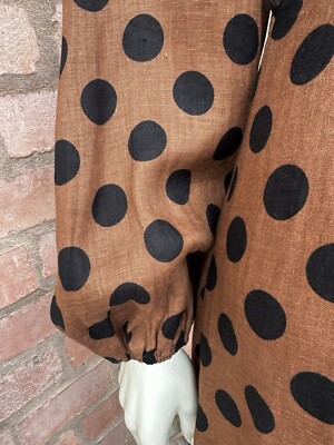 zimmermann polka dot dress brown Zimmermann Polka-dot Print Silk Dress in Brown