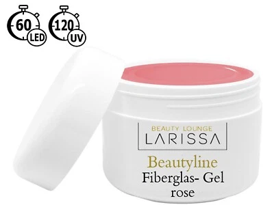 BEAUTY LOUNGE LARISSA Modellier UV LED Gel 15 ml Fiberglas standfestes Builder Aufbaugel in zart Rose