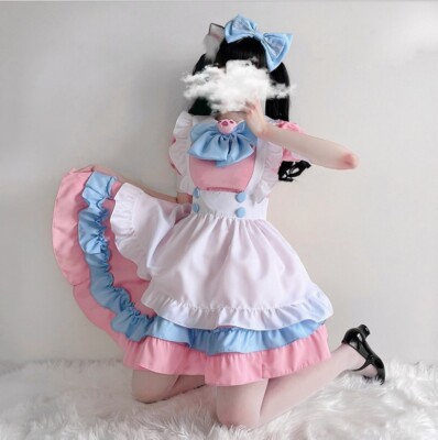kawaii blue dress Coquette Blue Bow Princess Dress MK Kawaii Store
