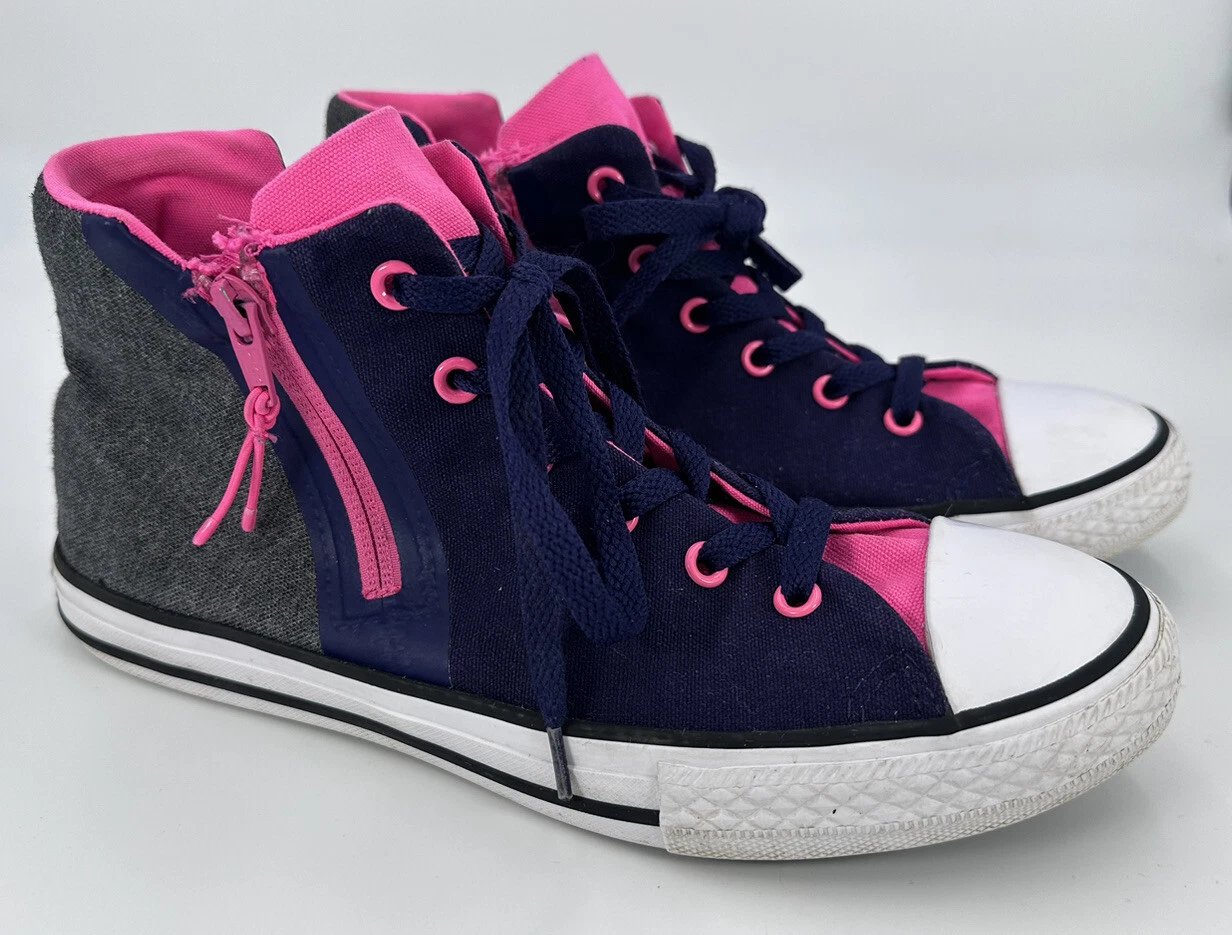 taglia 6 Converse Chuck Taylor All Star cerniera sportiva hi 658081F indaco scuro nero rosa