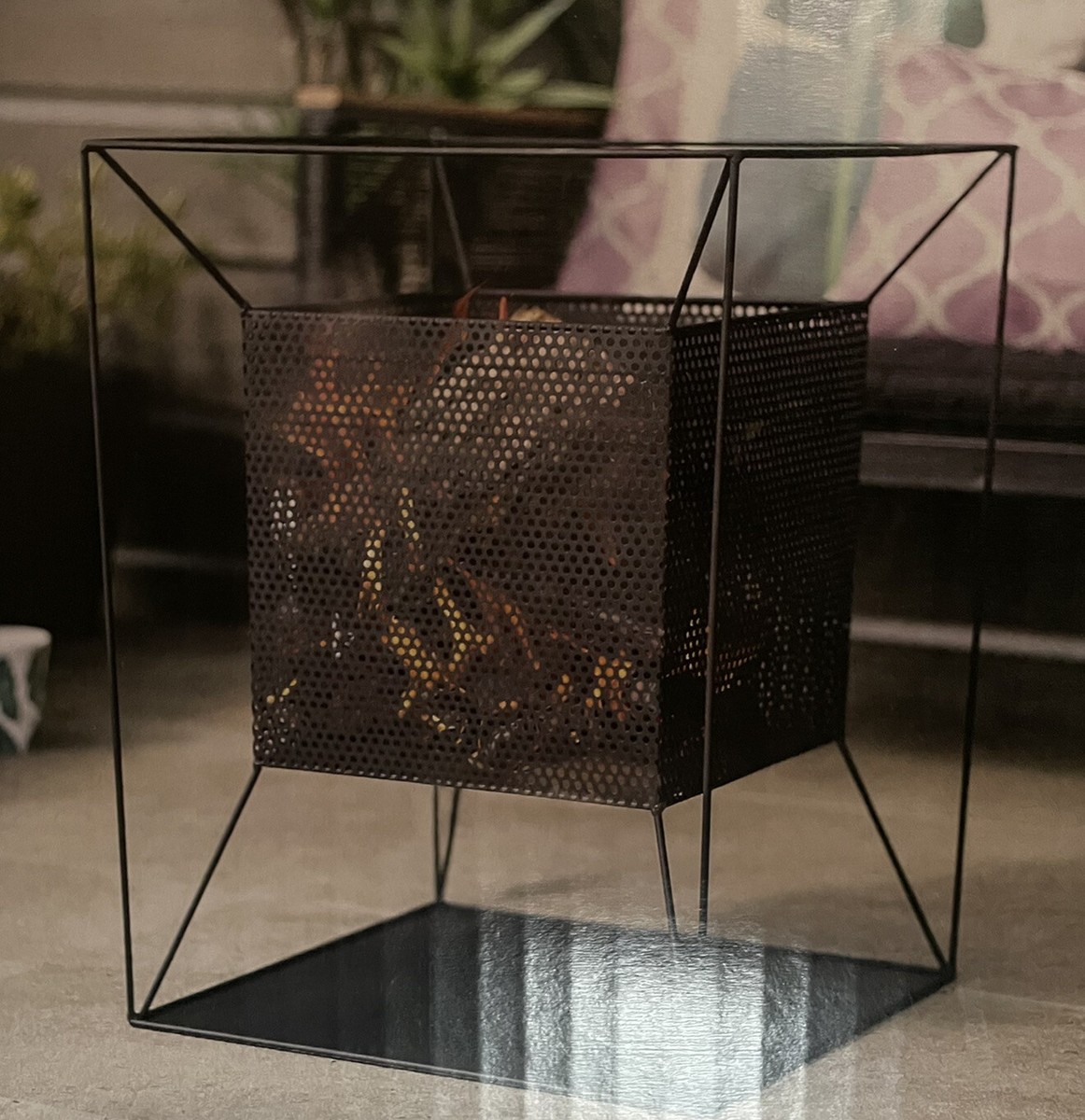 Fire Pit Aldi Outdoor Heater Gardenline Square Fire Pit Basket