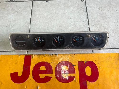 1991 - 1995 JEEP WRANGLER YJ DASH CENTER INSTRUMENT CLUSTER GAUGES ...