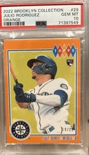2022 Topps Brooklyn Collection Orange /25 Julio Rodriguez #29 RC PSA 10