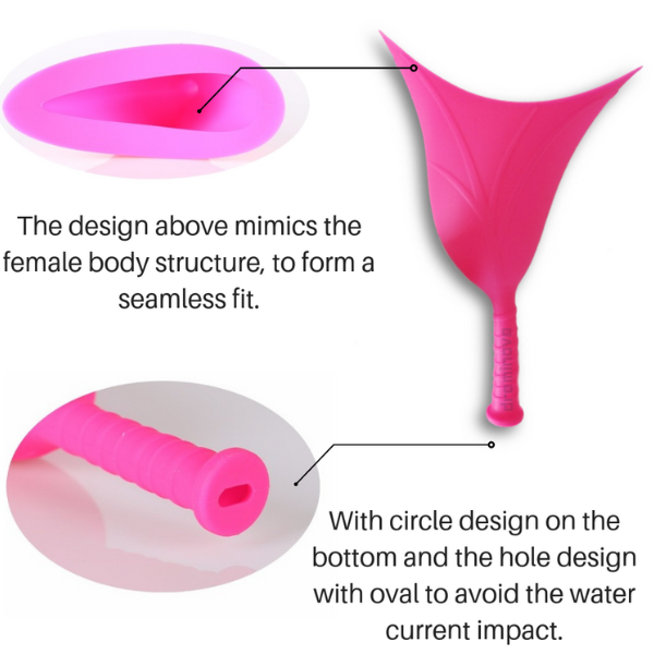 Female Urination Device, Silicone Female Urinal Women Funnel, Reusable ...