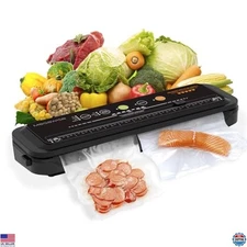 Powerful Compact Vacuum Sealer | One-Touch Automatic for All Food Types
