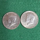 1964 Kennedy Half Dollars. (2) 90% Silver.