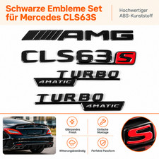 F&uuml;r Mercedes Benz CLS63S AMG 3D Turbo 4MATIC Abzeichen Heckklappe Schriftzug