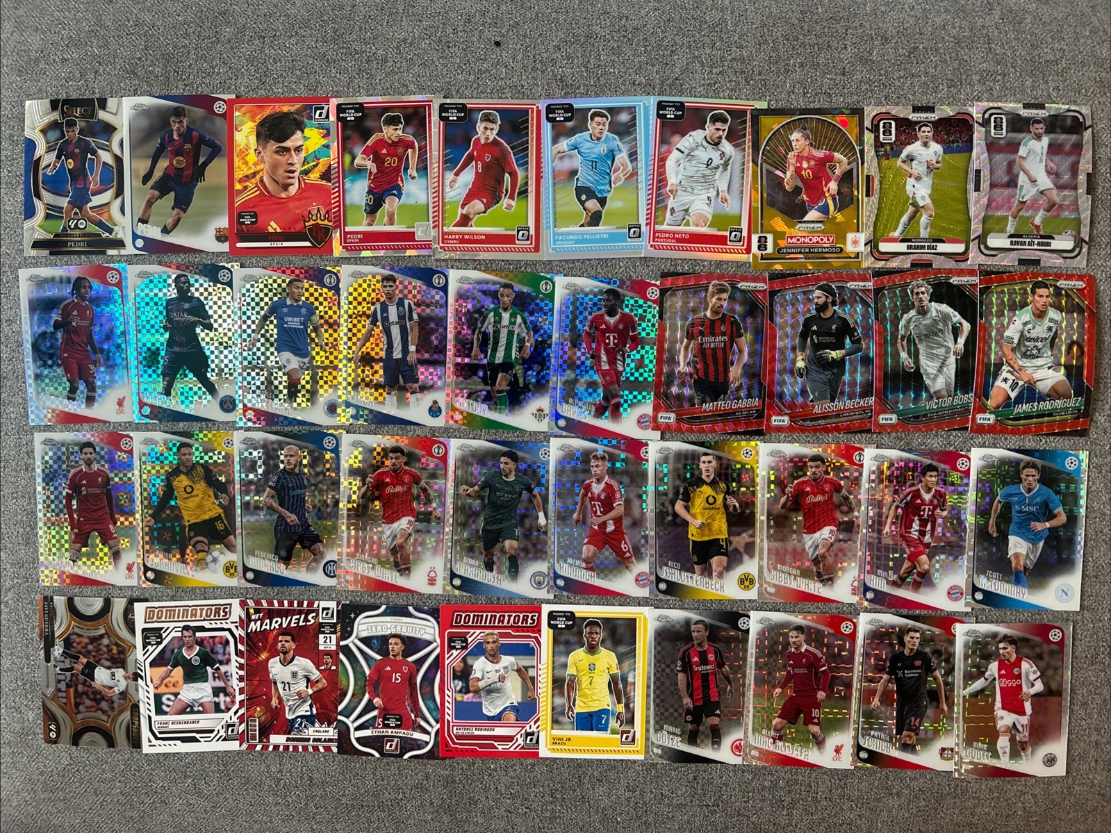Loaded 2026 SOCCER Prizm Topps Chrome REFRACTOR 348 Card Lot World Cup W Stars view 1