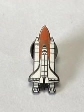 NASA Space Shuttle With Booster Rockets Enamel Pin