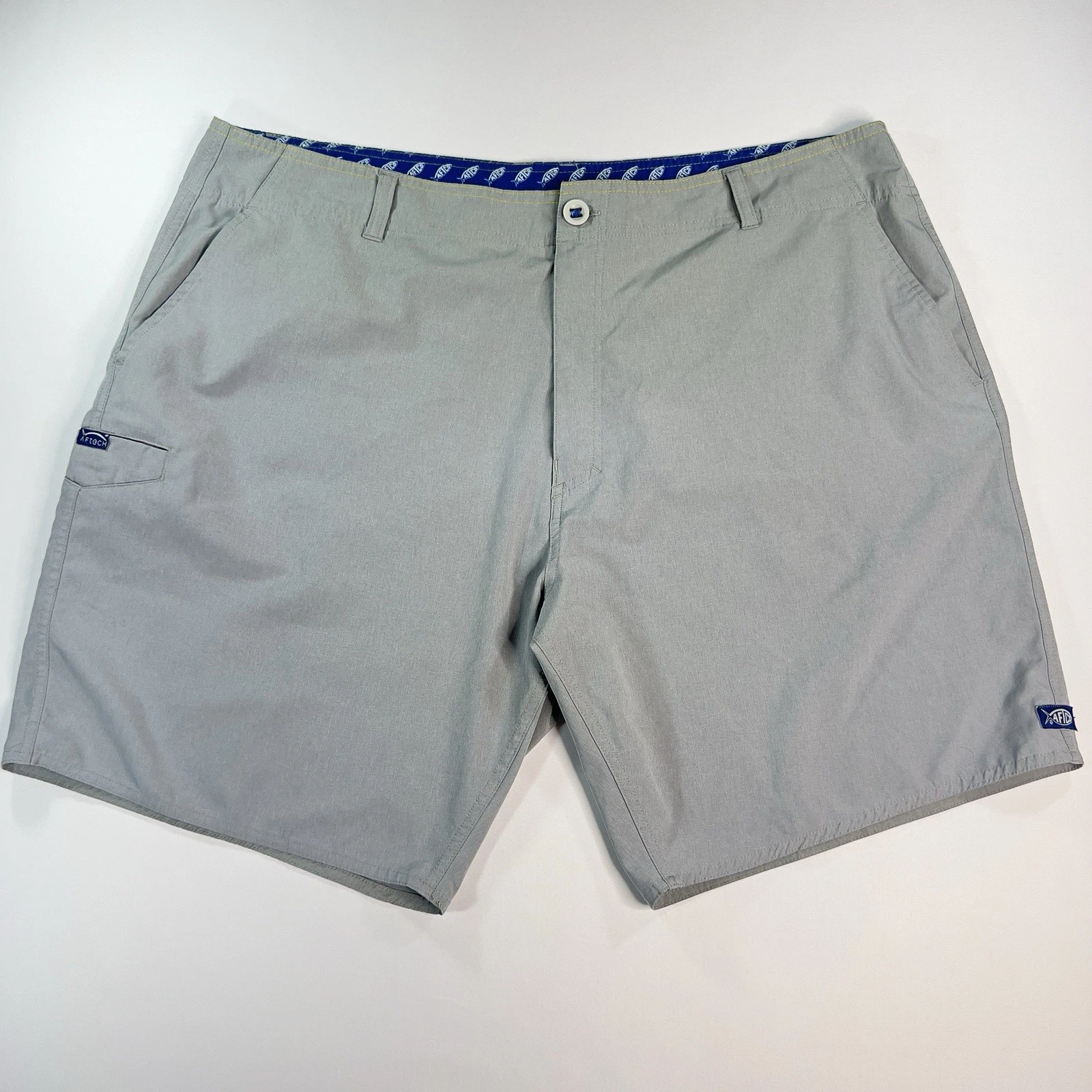 AFTCO Fishing Shorts Performance Gray Tactical Boating Lightweight Men’s 40