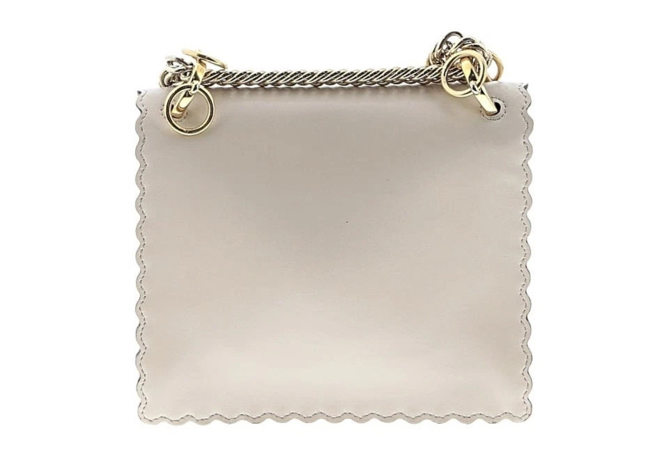 FENDI 小号扇贝 Kan I 斜挎包象牙色浅牛皮包 — 第 2/4 张图片