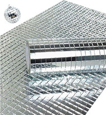 Real Glass Silver Mirrors Mosaic Tiles Sticker for Craft Square Glass Tiles Self