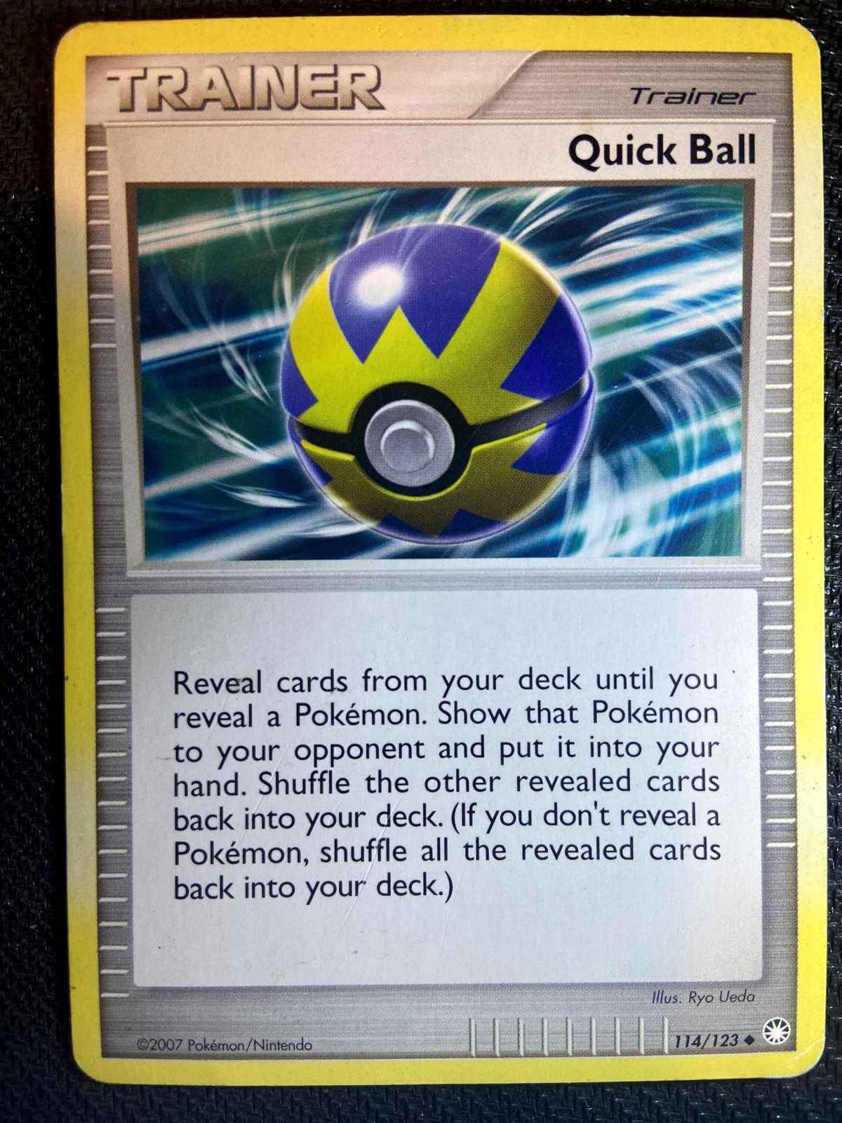 Quick Ball 114/123 Mysterious Treasures Pokemon English Non Holo 2007