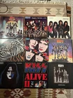 KISS LP Lot Of 8 First Pressing Records In Used Condition with Inserts