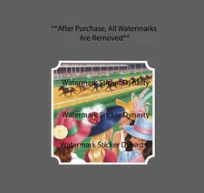 Kentucky Derby Sticker Waterproof Decal Jockey Women Hats Horse Race Gift NEW