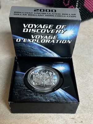 2000 Canada $1 Voyage of Discovery .925 Silver Coin   ASW 0.75 oz 