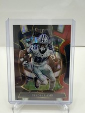 2025 Panini Select CeeDee Lamb #98 Concourse Red & Black Prizm Shock Cowboys