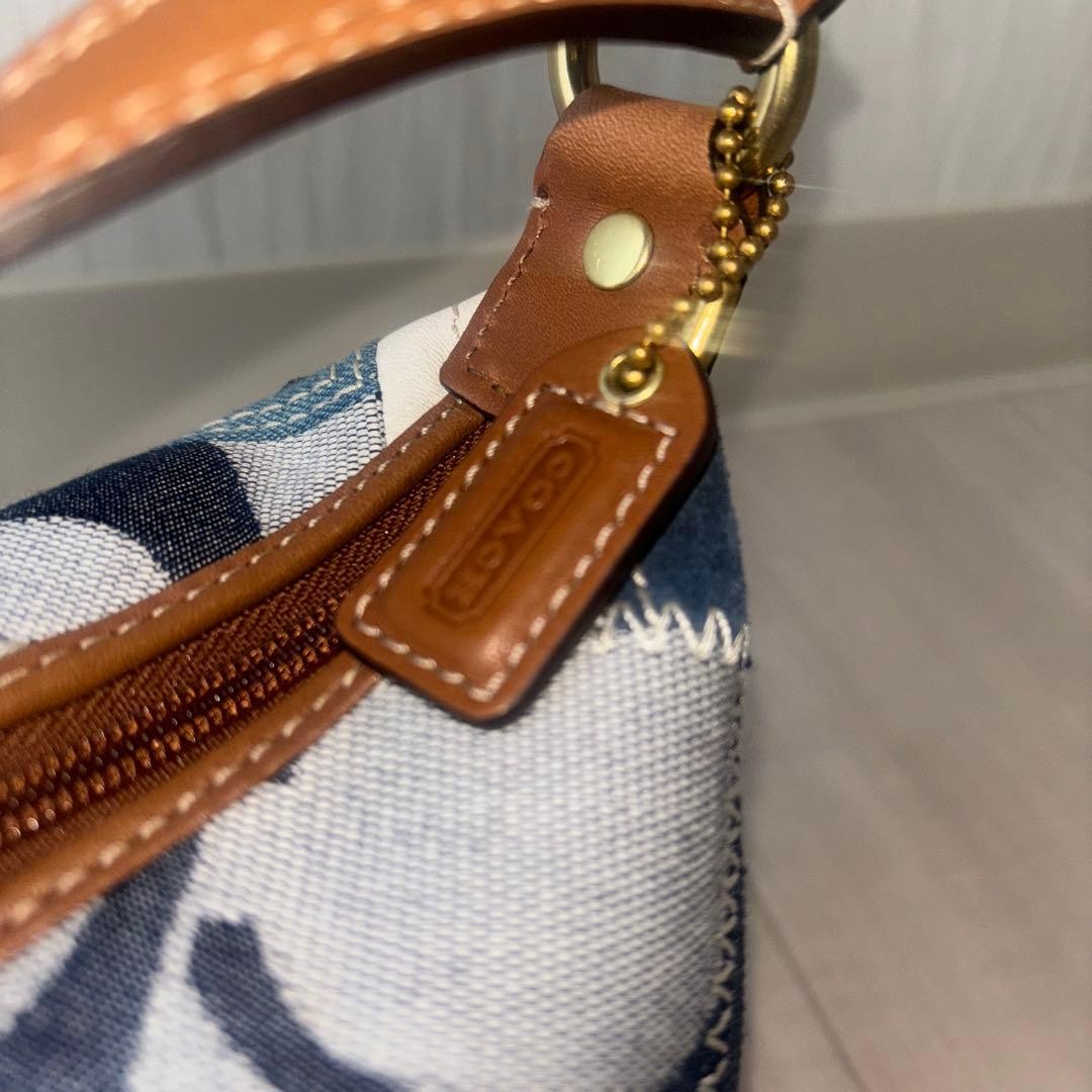 COACH Excellent Condition Patchwork Denim One-Sho… - image 14