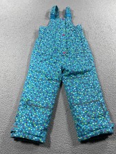Hanna Andersson Snow Bib Ski Pants 110 US 4-5 Blue Polka Dot Insulated Overalls