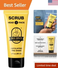 SCRUB Exfoliating Pre-Shave for Deep Cleans & Removing Pore Clogging Dirt, Oi...