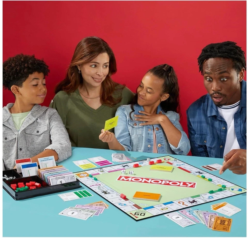 Monopoly Board Game with Storage Tray and Larger Tokens - English Version - Image 3 of 4