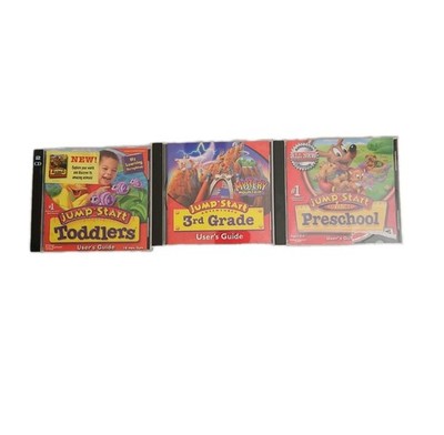 JUMP START Lot of 3 PC CD ROM Learning and Games Toddlers Preschool 3rd Grade