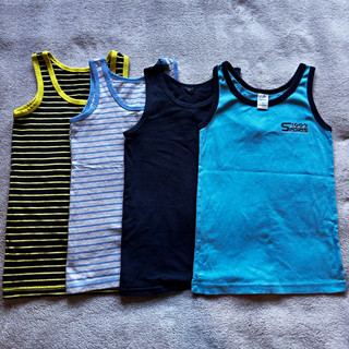 Topolino Kiki & Koko Jungen Unterhemden Tanktop 4er Pack Gr. 122/128 Baumwolle