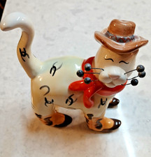 Annaco Amy Lacombe Cowboy Cat 2002 Figurine Collectible  Whimsical Ranchero Cat
