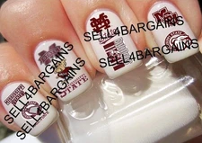 2025 Mississippi Bulldogs 11 Different Designs Salon Quality Nail Art Decals