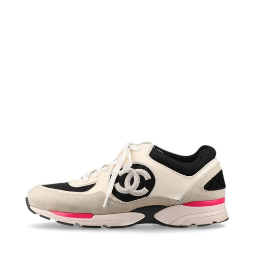 Chanel Coco Mark Leder Sneaker 44 Herren Elfenbein G39068