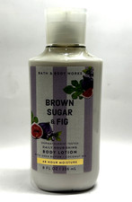 NEW BATH BODY WORKS BROWN SUGAR FIG BODY LOTION 8 OZ NOT CENTERED PACKAGING