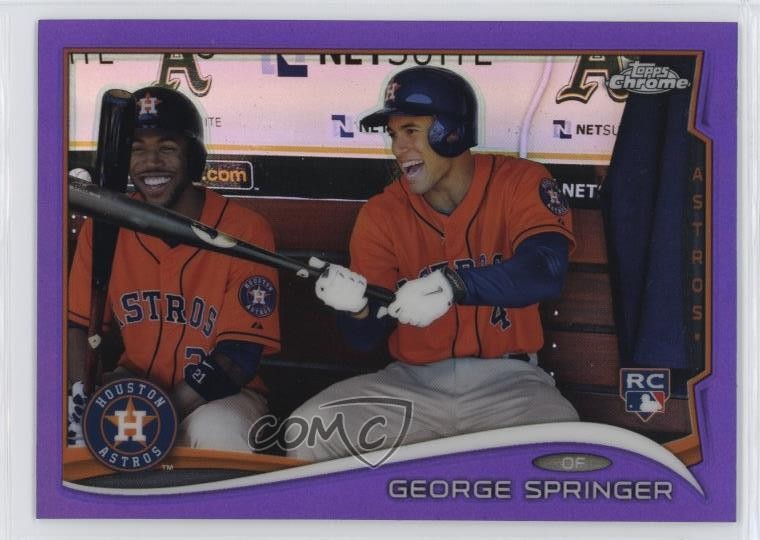 2014 Topps Chrome Retail Purple Refractor George Springer #138 2d9