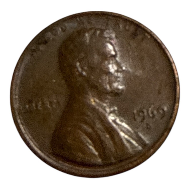 1969 D Lincoln Memorial Cent Copper Alloy Penny - Circulated