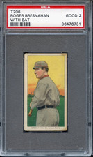 1909-11 T-206 Roger Bresnahan With Bat PSA 2 HOF St. Louis Cardinals 6731