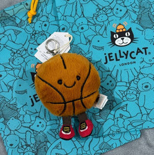 Jellycat Basketball Plush Bag Charm Keychain Cute Soft Toy Collectible Gift NWT
