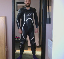 Alpinestars Orbiter 1 Piece biker Leather Motorcycle Track Suit UK46EU56 XL £599