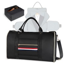 Garment Duffle Bags for Travel, Convertible Carry On Garment Bag with Shoe Po...
