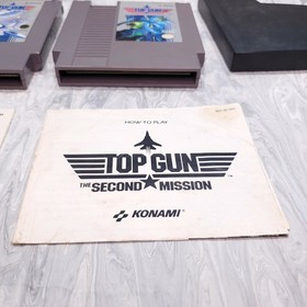 Top Gun 1 + 2 The Second Mission Set NES Carrito Funda Manual Completo en Caja CIB
