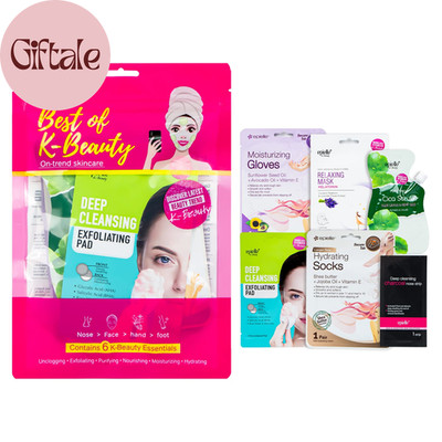 Best of K-Beauty Kit, 6 Home Spa Essentials, At-Home Spa Kit for Radiant Skin, S